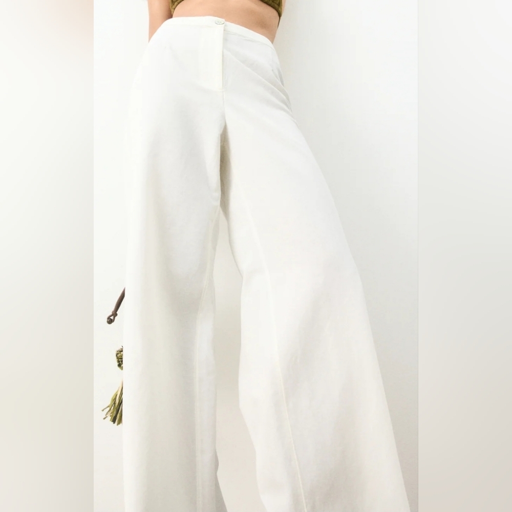 H&M White Wide Leg Pants